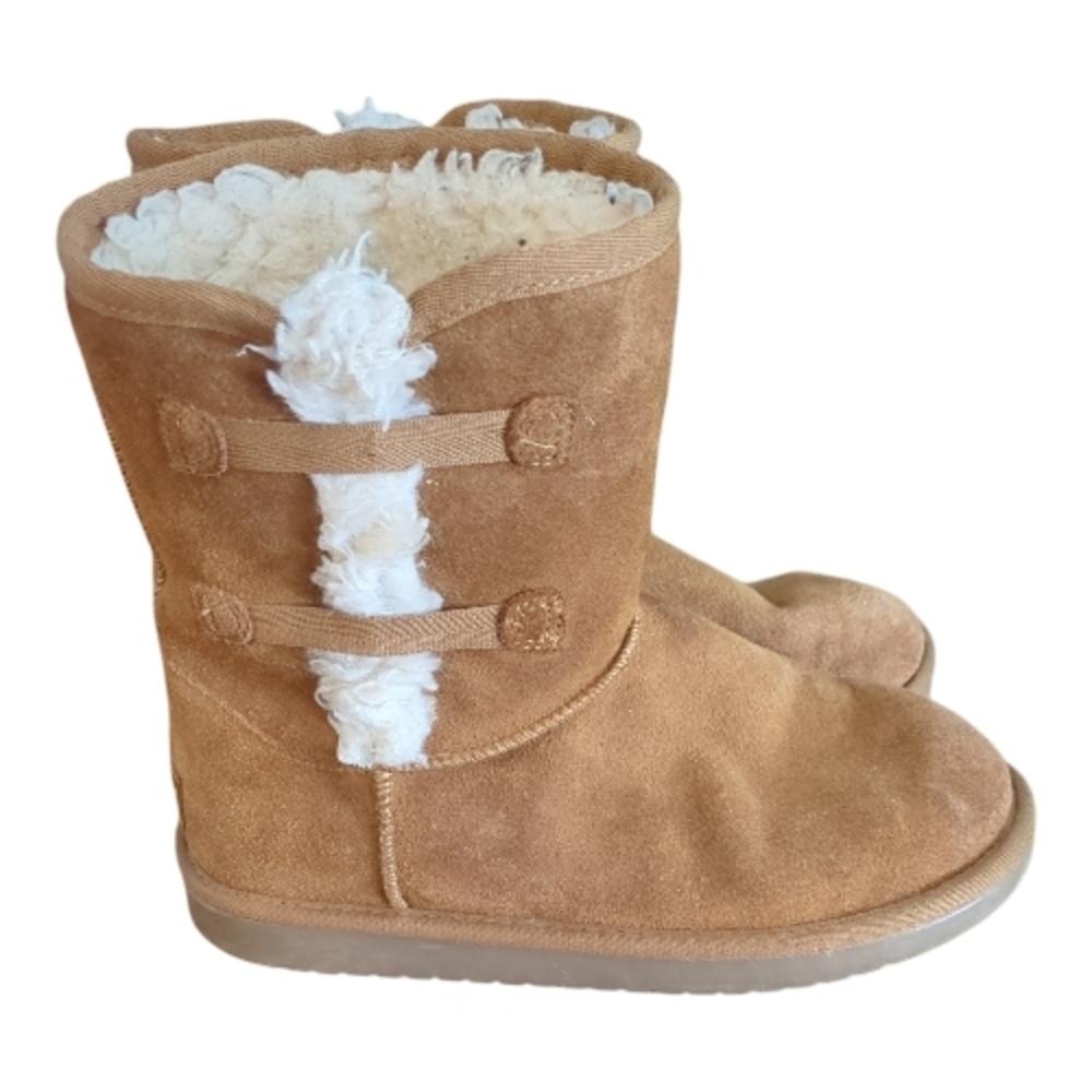 Koolaburra by UGG Youth Victoria‎ Short Mid Calf Boot Tan/White Size 4